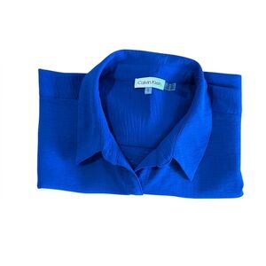 Calvin Klein women’s Blue button down Shirt